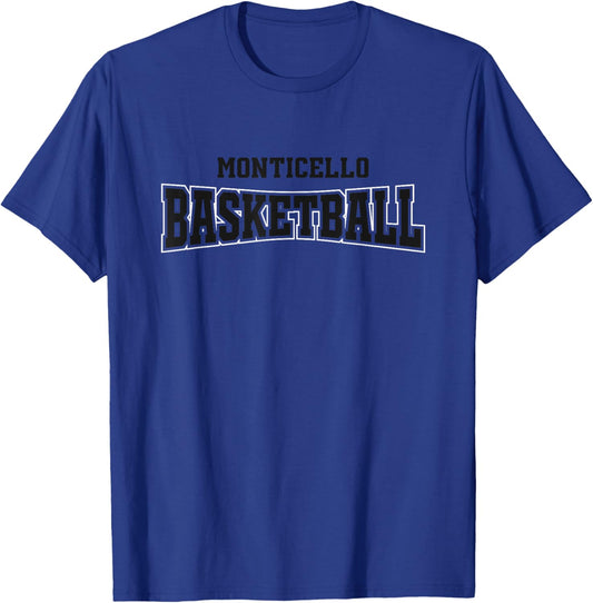 Monticello High School Basketball Warp HS T-Shirt - T-Shirt | Royal