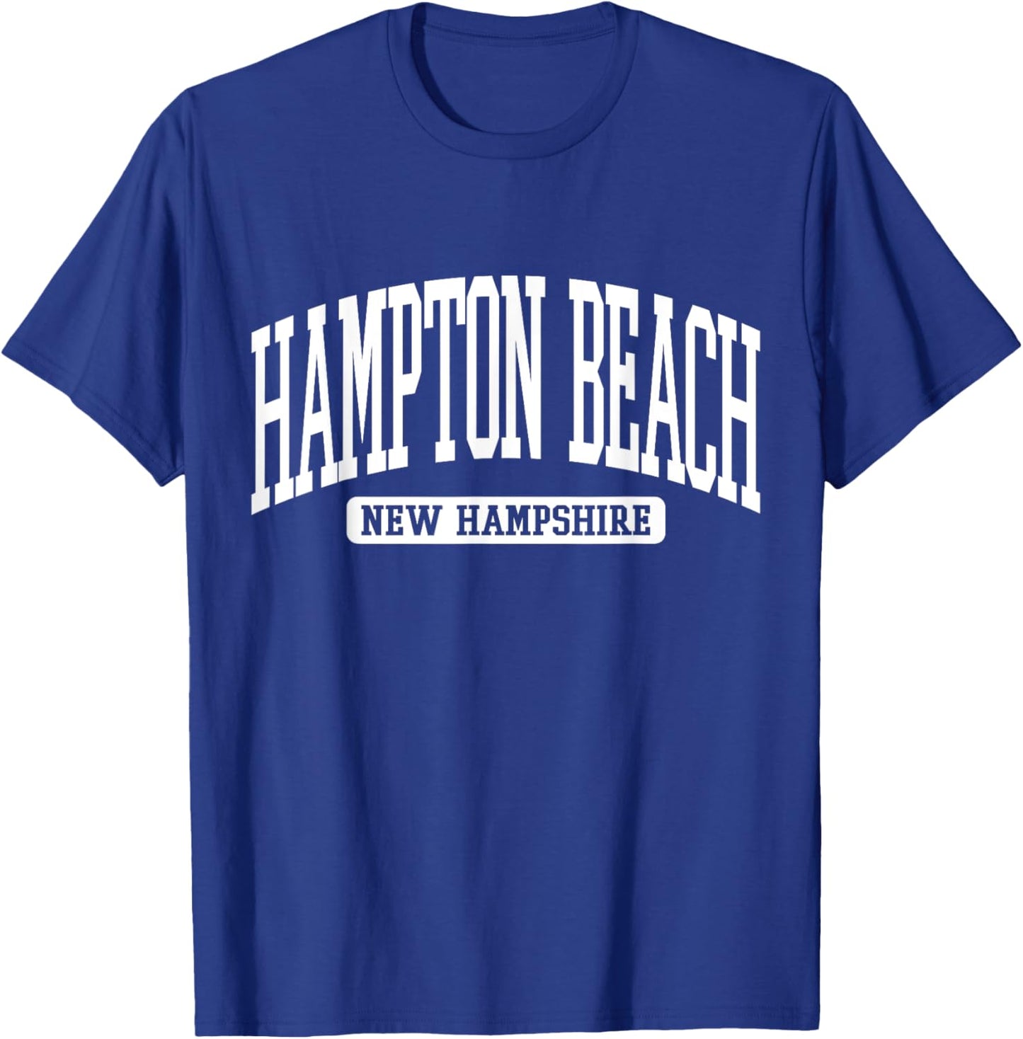 Hampton Beach New Hampshire Souvenir Vintage, Minimalist T-Shirt - T-Shirt | Royal