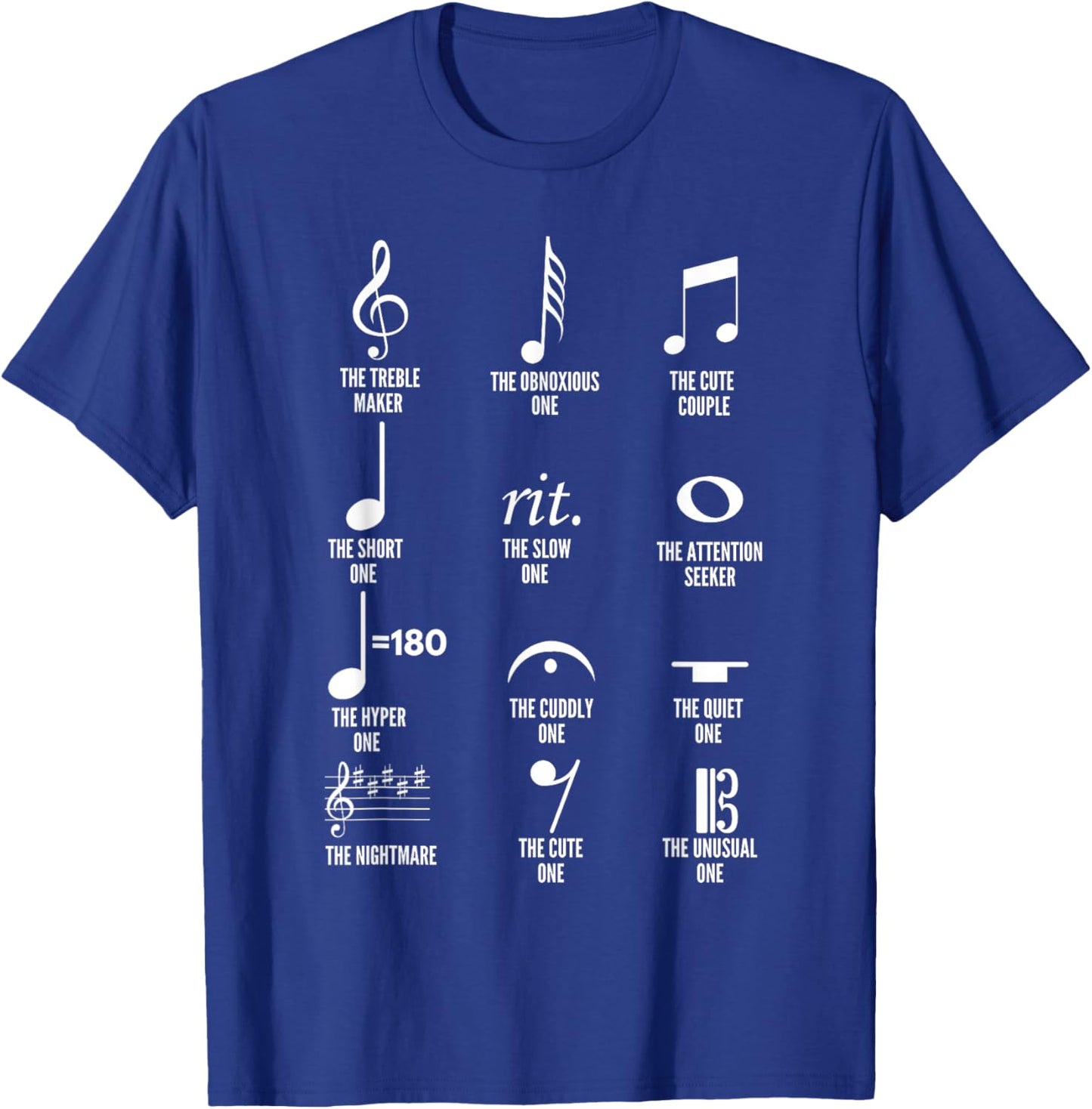 Musical Notes Symbol Definition Funny Musician Bands T-Shirt - T-Shirt | Royal