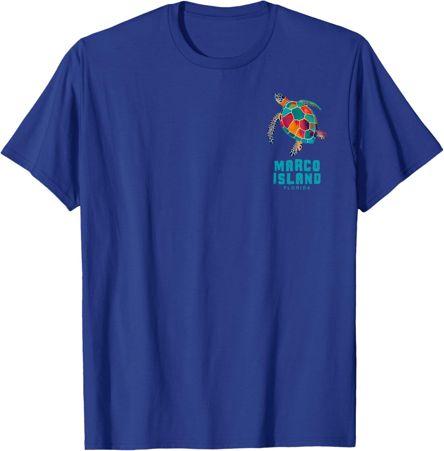 Marco Island Florida Sea Turtle Beach Vacation Retro Vintage T-Shirt - T-Shirt | Royal