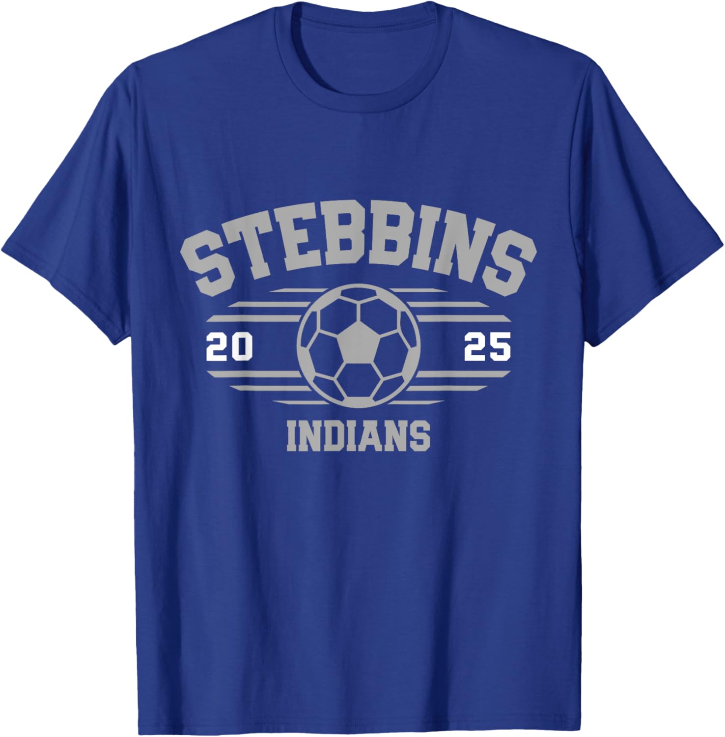 Stebbins Indians Soccer Ball 2025 T-Shirt - T-Shirt | Royal