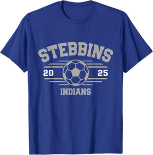 Stebbins Indians Soccer Ball 2025 T-Shirt - T-Shirt | Royal