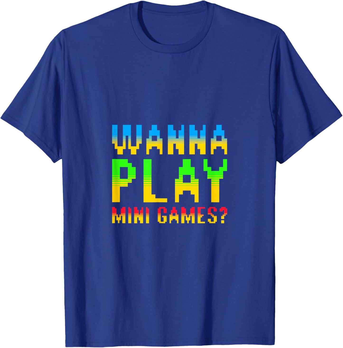Wanna Play Mini Games? Retro Arcade Gamer Meme Monkey T-Shirt - T-Shirt | Royal