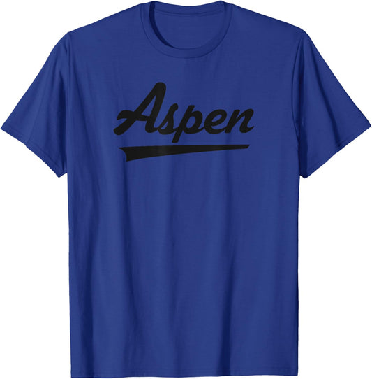 Aspen High School Vintage Swoosh T-Shirt - T-Shirt | Royal