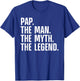 Funny Pap Design For Grandpa Grandfather From Grandkids Pap T-Shirt - T-Shirt | Royal