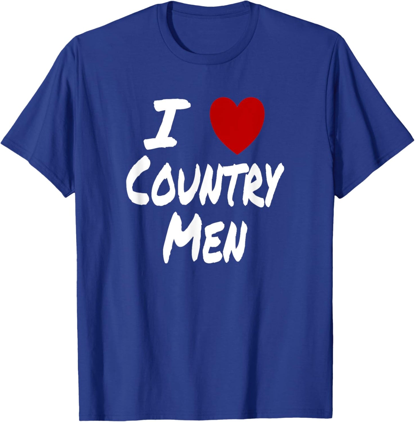 I Heart (Love) Country Men Southern Attraction Preference T-Shirt - T-Shirt | Royal