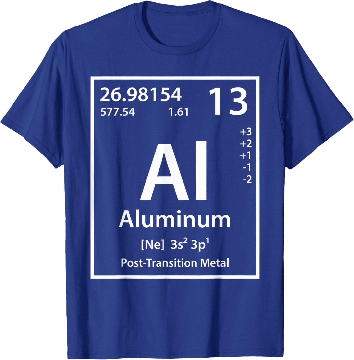 Funny Aluminum Chemical Element Periodic Table T-Shirt - T-Shirt | Royal