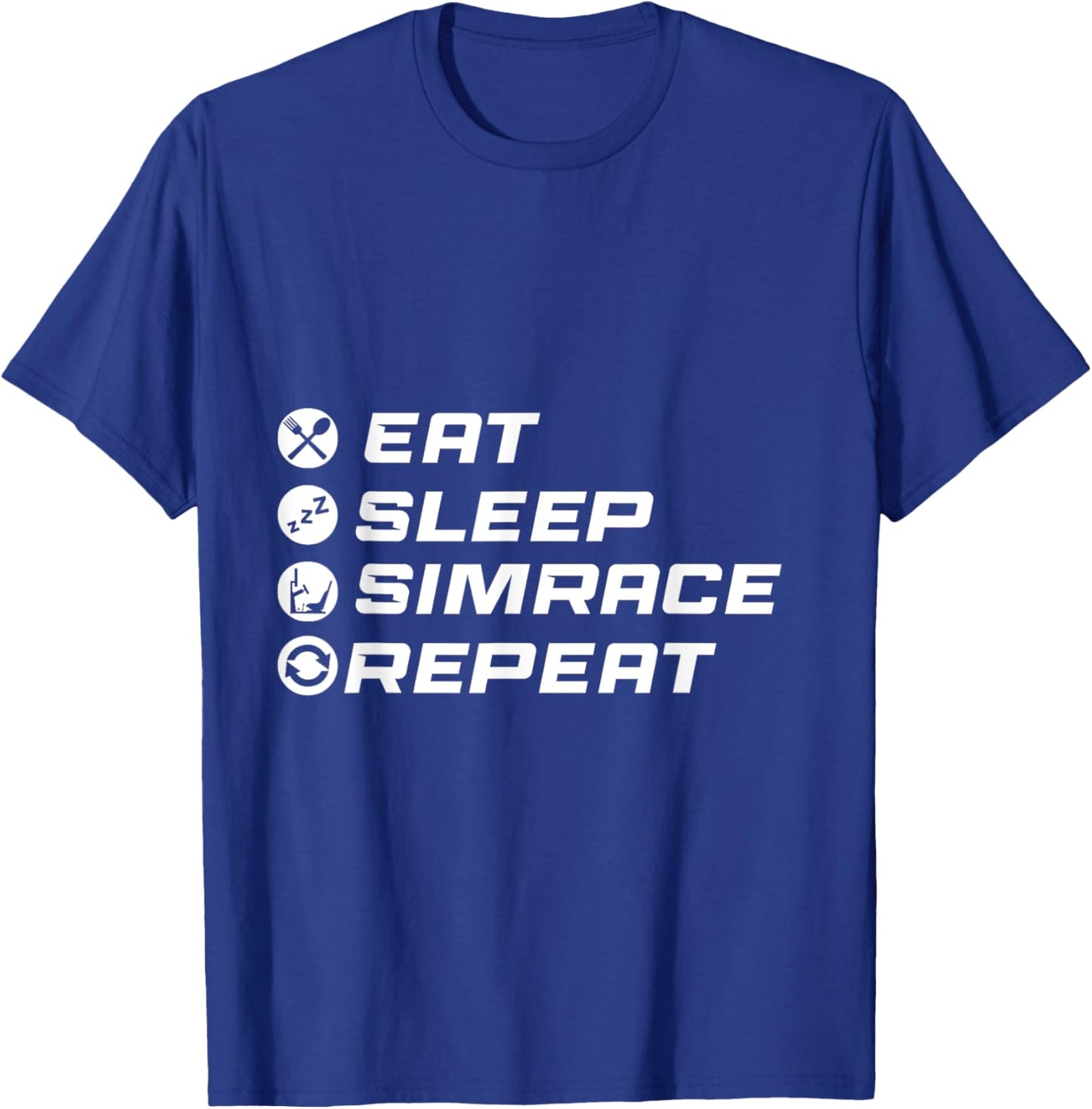 Sim Racer Sim Race Driving Simulator Outfits Sim Racing T-Shirt - T-Shirt | Royal