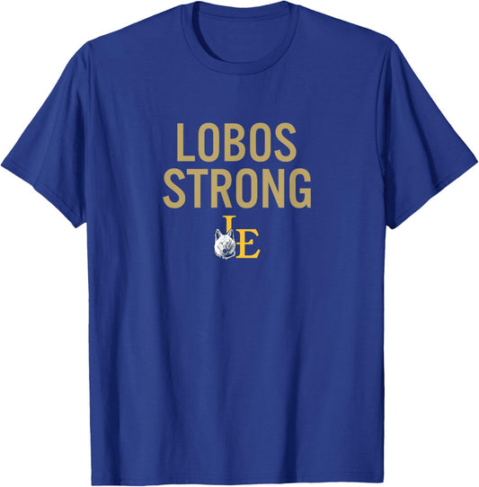 Little Elm Lobos Logo Strong HS T-Shirt - T-Shirt | Royal