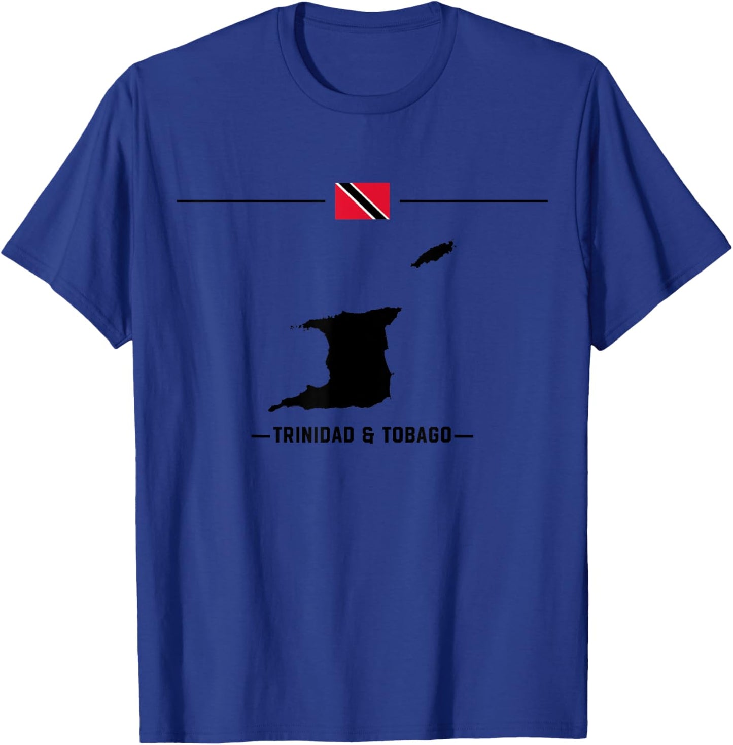 Trinidadian flag, map & country name of the Trinidad &Tobago T-Shirt - T-Shirt | Royal