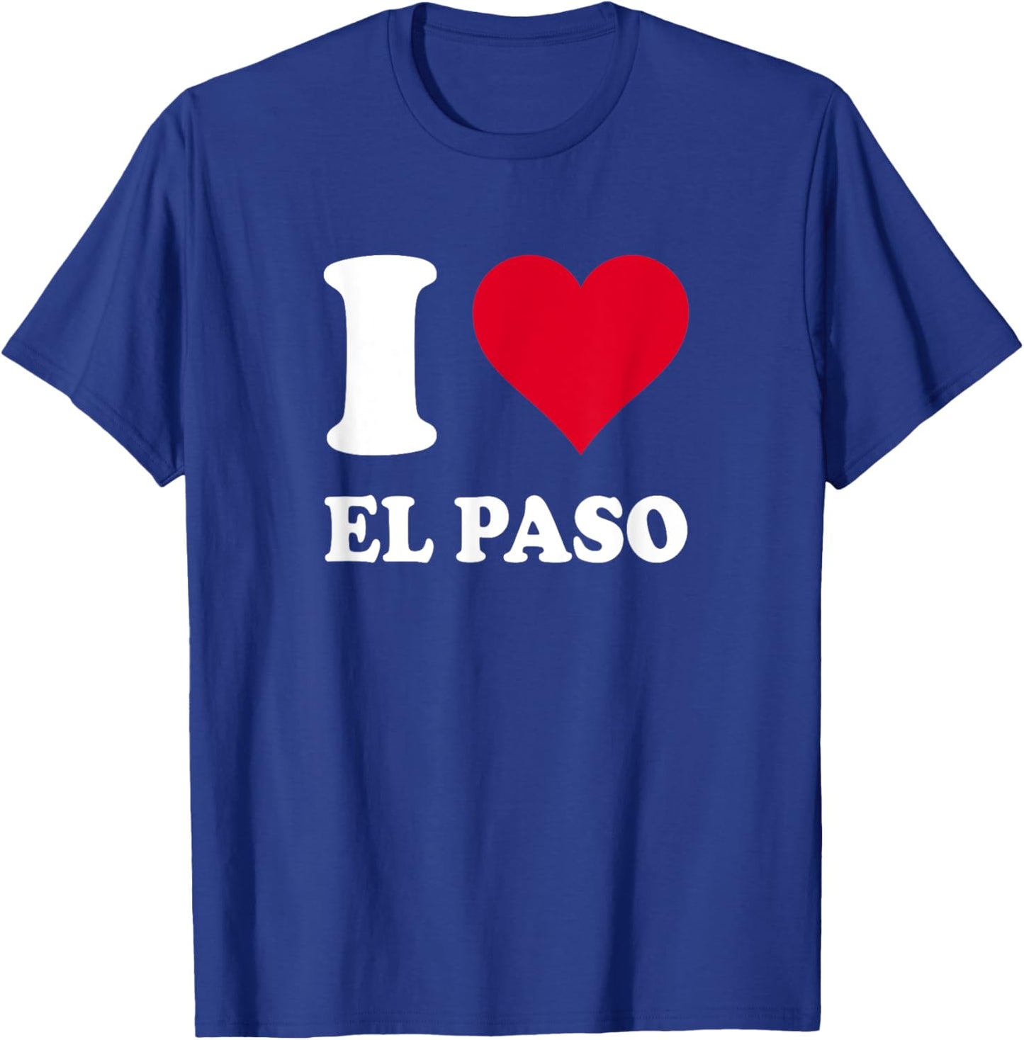Red Heart I Love El Paso T-Shirt - T-Shirt | Royal
