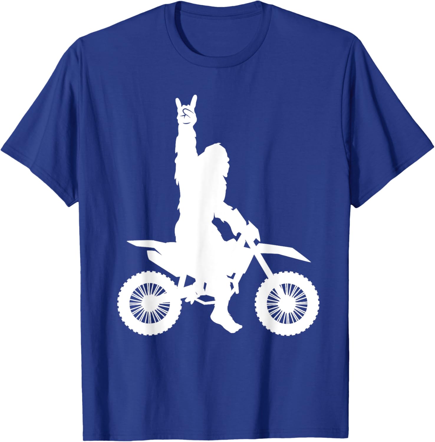 Bigfoot Dirt Bike Motocross Funny Sasquatch Enduro T-Shirt - T-Shirt | Royal