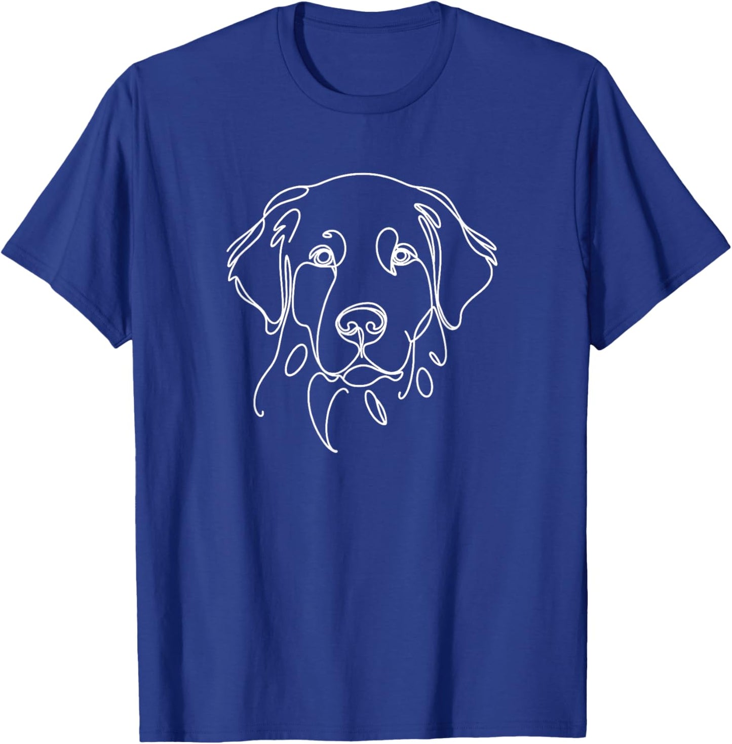 Minimalist Dog Line Art Golden Retriever Lovers T-Shirt - T-Shirt | Royal