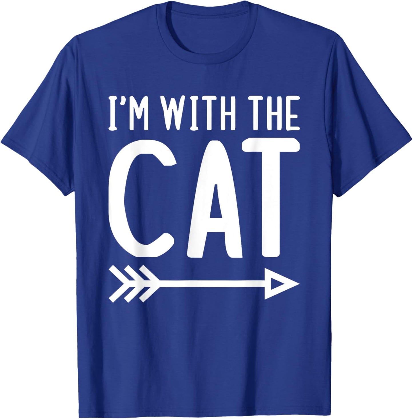 I'm With The Cat Funny Matching Halloween Couple Costume Women Kids T-Shirt - T-Shirt | Royal