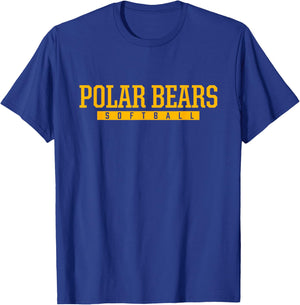 Creston Polar Bears Softball HS T-Shirt - T-Shirt | Royal