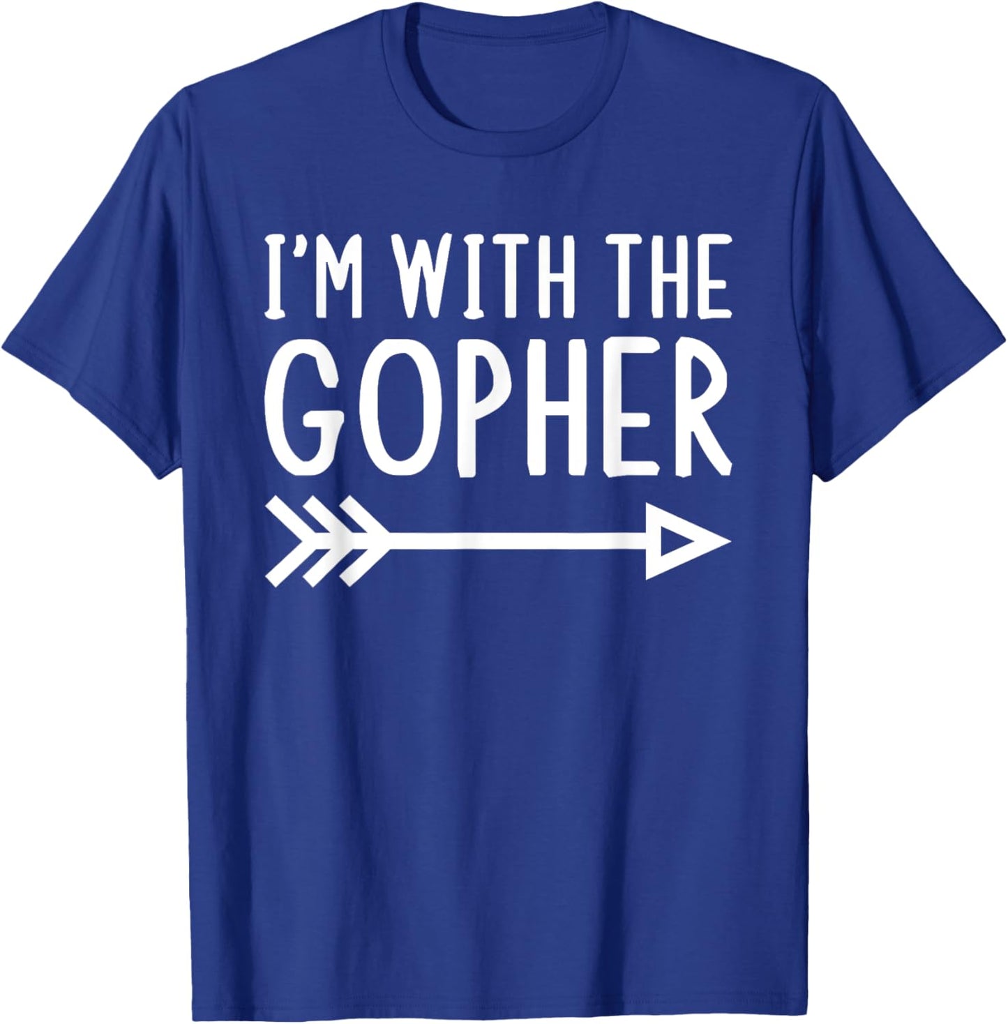 I'm With The Gopher Funny Matching Halloween Couple Costume T-Shirt - T-Shirt | Royal