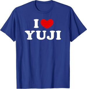 I Love Yuji, I Heart Yuji , Small, Black T-Shirt - T-Shirt | Royal