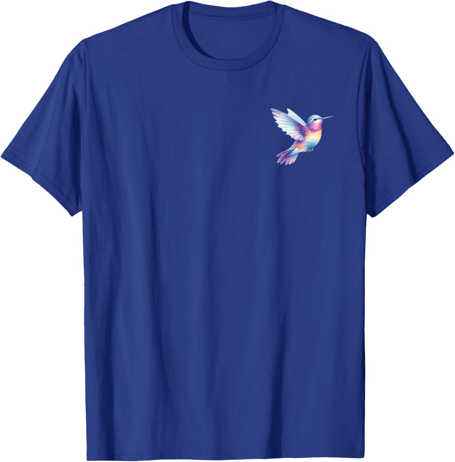 Hummingbird in pocket - Watercolor hummingbird T-Shirt - T-Shirt | Royal