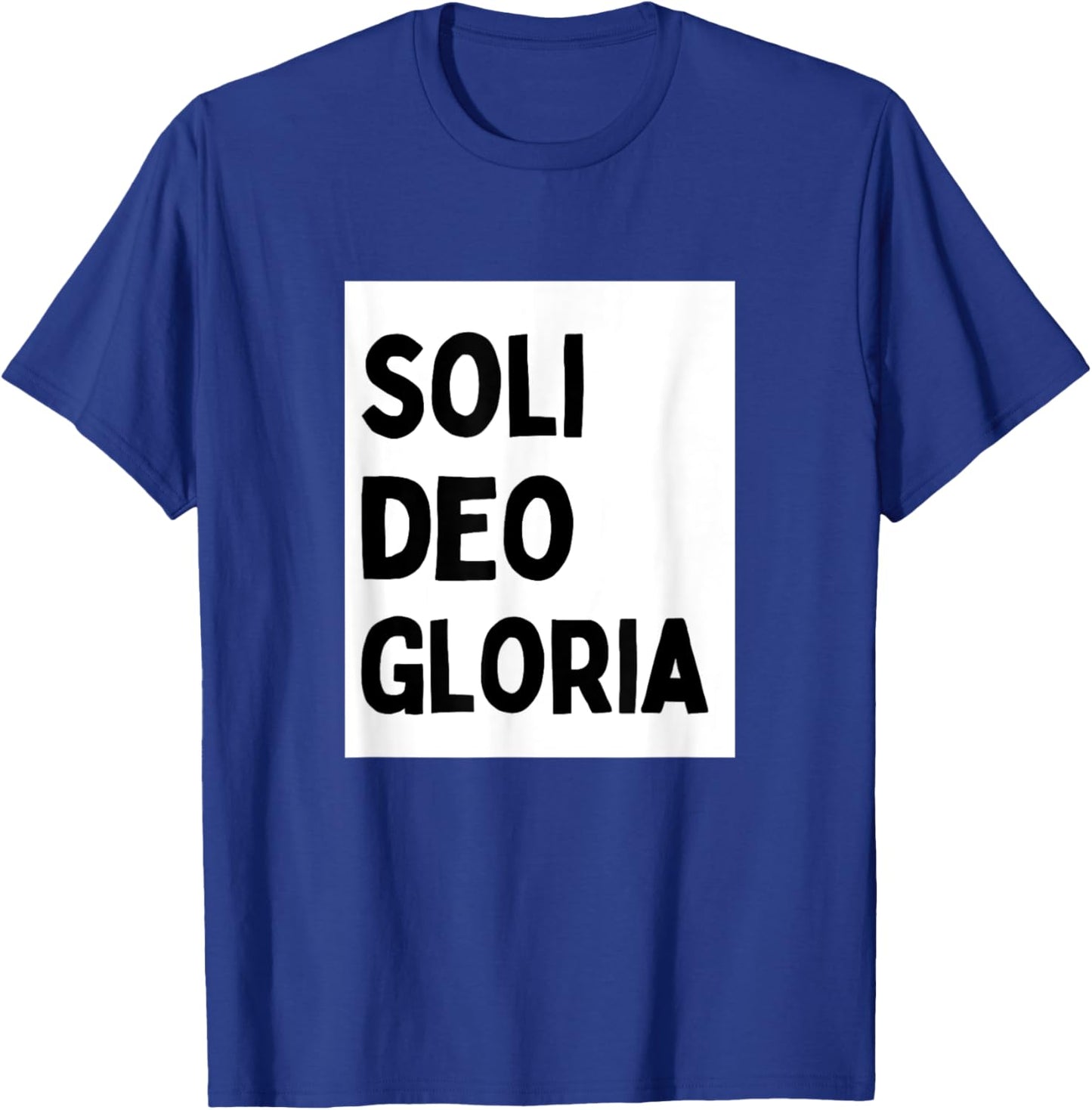 Soli Deo Gloria - Minimalist Christian Religious Jesus T-Shirt - T-Shirt | Royal