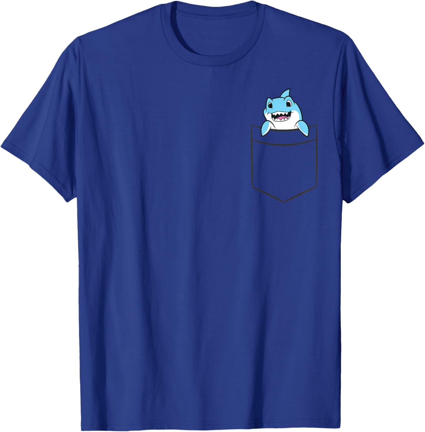 Shark In A Pocket Funny Pocket Shark T-Shirt - T-Shirt | Royal