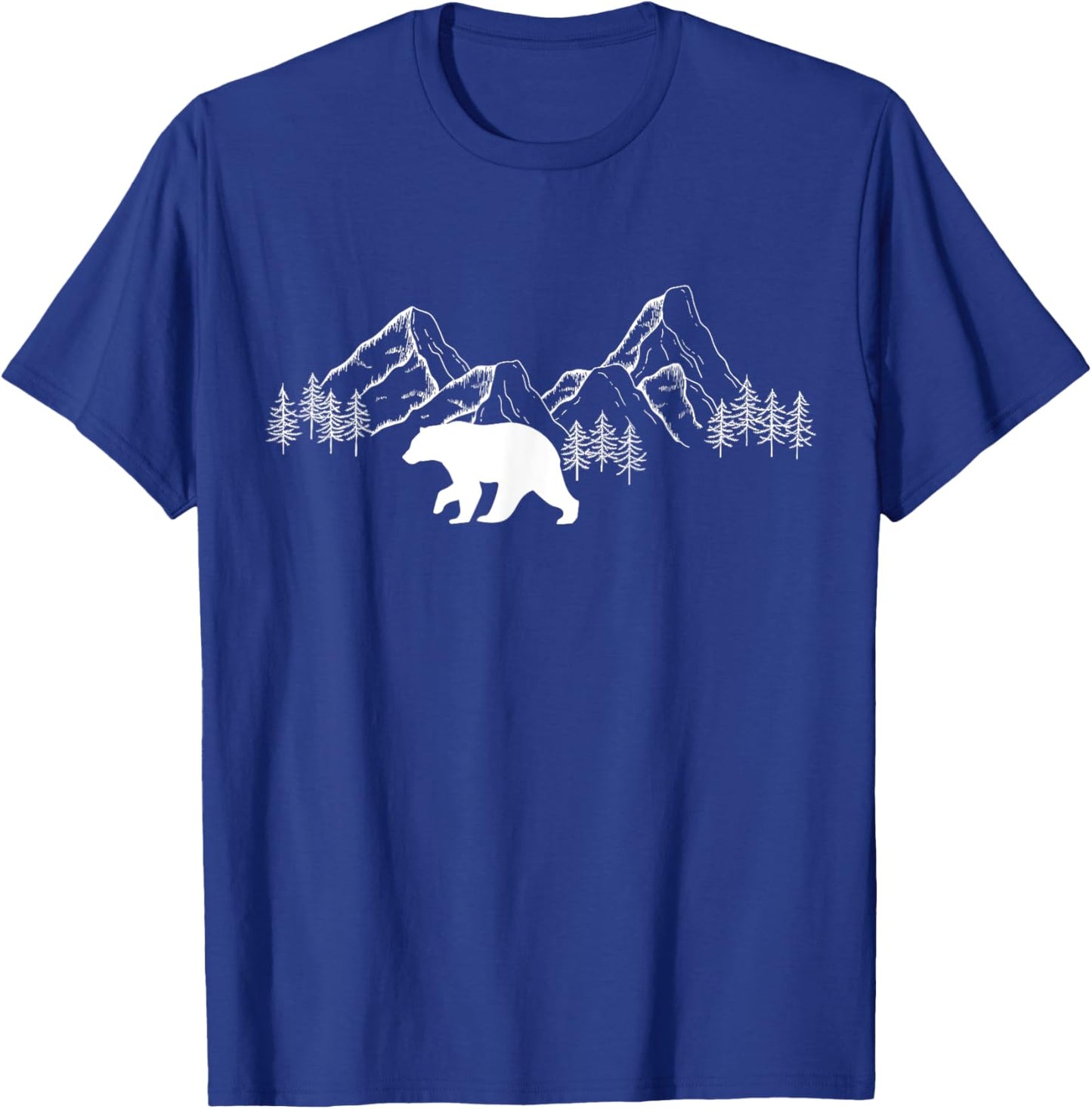 Trees Reflection Wildlife Nature Animal Bear Outdoor Forest T-Shirt - T-Shirt | Royal