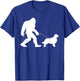 Fun Bigfoot Sasquatch Walking Golden Retriever Gag Gift T-Shirt - T-Shirt | Royal