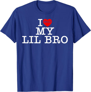 I Love (Heart) My Lil Bro Women Kids Family Matching T-Shirt - T-Shirt | Royal