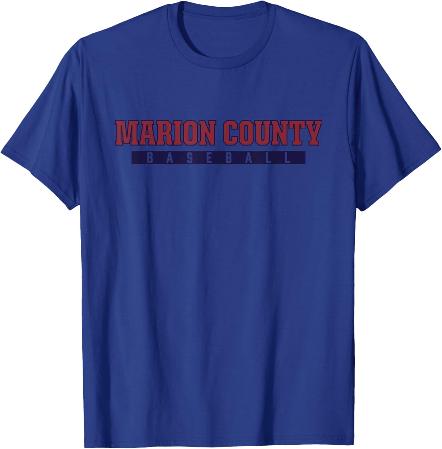 Marion County High School Baseball T-Shirt - T-Shirt | Royal