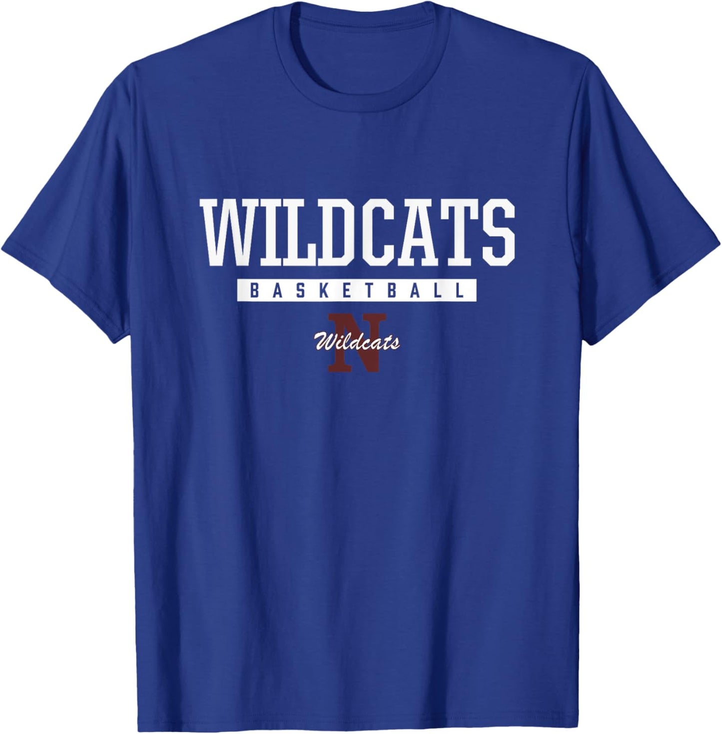 Newark Wildcats Logo Basketball HS T-Shirt - T-Shirt | Royal