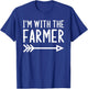 I'm With The Farmer Funny Matching Halloween Couple Costume T-Shirt - T-Shirt | Royal
