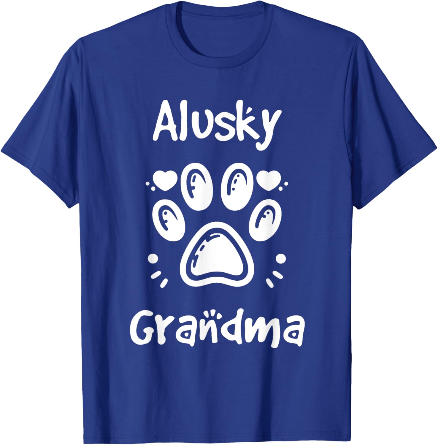 Alusky Grandma Alaskan Malamute Siberian Husky Mix Granddog T-Shirt - T-Shirt | Royal
