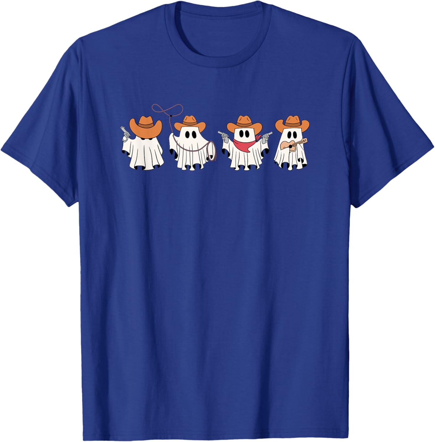 Cowboy Ghost Halloween Ghoul Design Funny Cowgirl Cowboy T-Shirt - T-Shirt | Royal