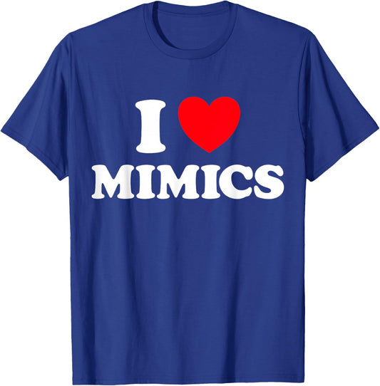 Mimic Heart Funny Cute Favorite Fantasy Monster Shift Fan T-Shirt - T-Shirt | Royal