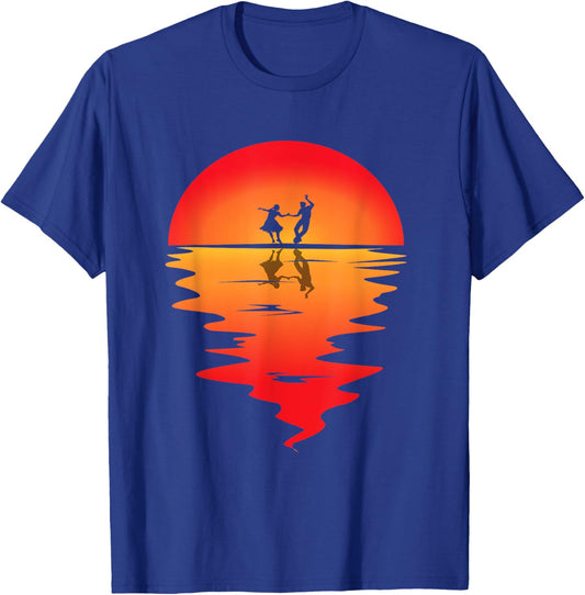 Square Dancing Sunset Square Dancer Vintage Square Dance T-Shirt - T-Shirt | Royal