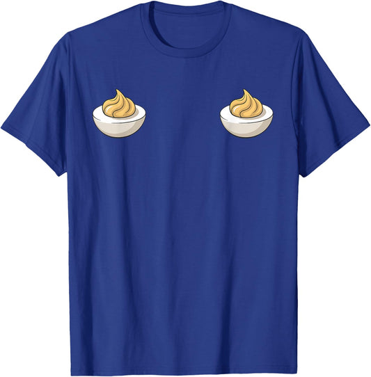 I'm Just Here for The Deviled Eggs Funny Couple Matching T-Shirt - T-Shirt | Royal