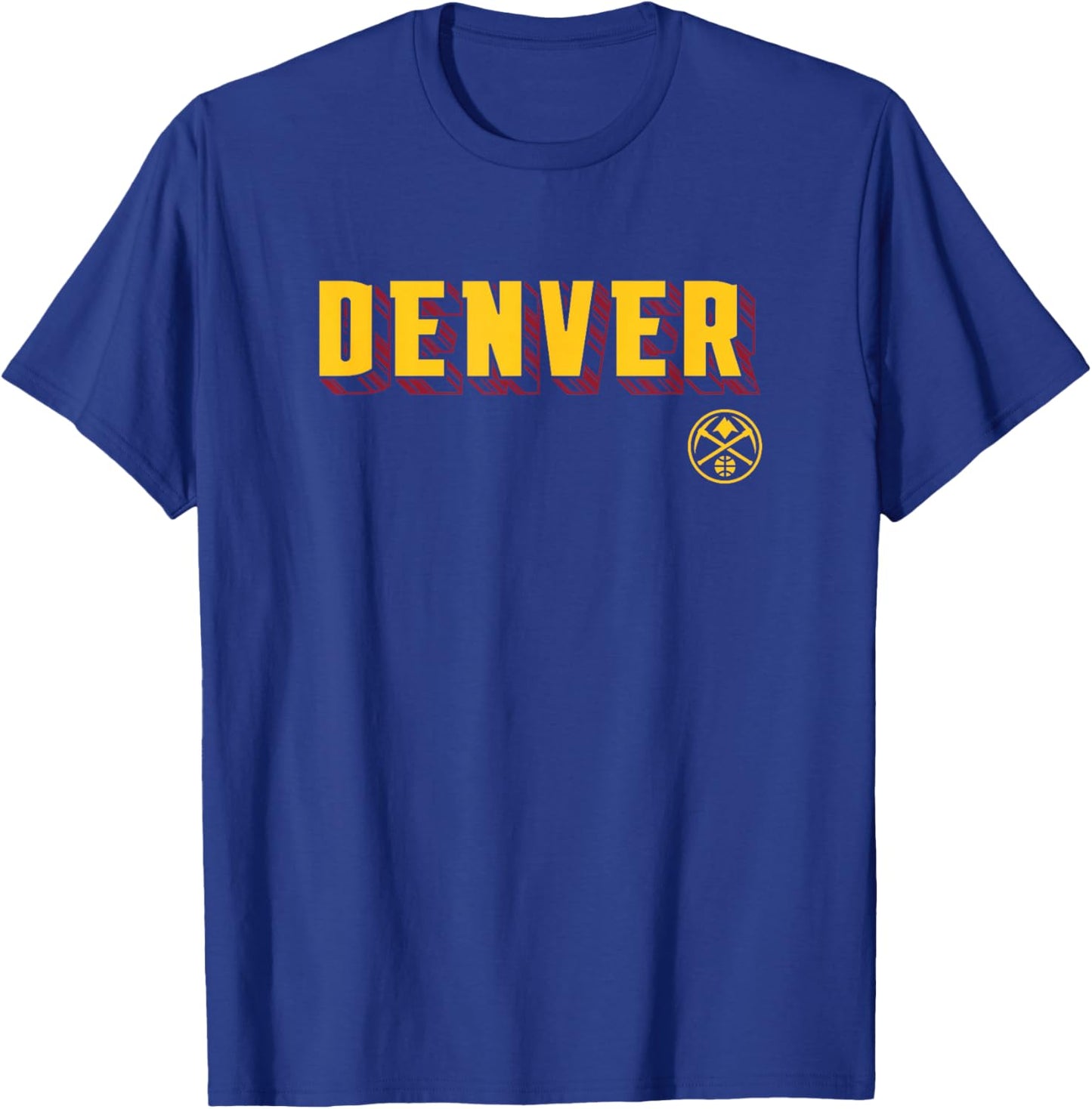 NBA - Denver Nuggets City Workmark Logo Navy T-Shirt - T-Shirt | Royal