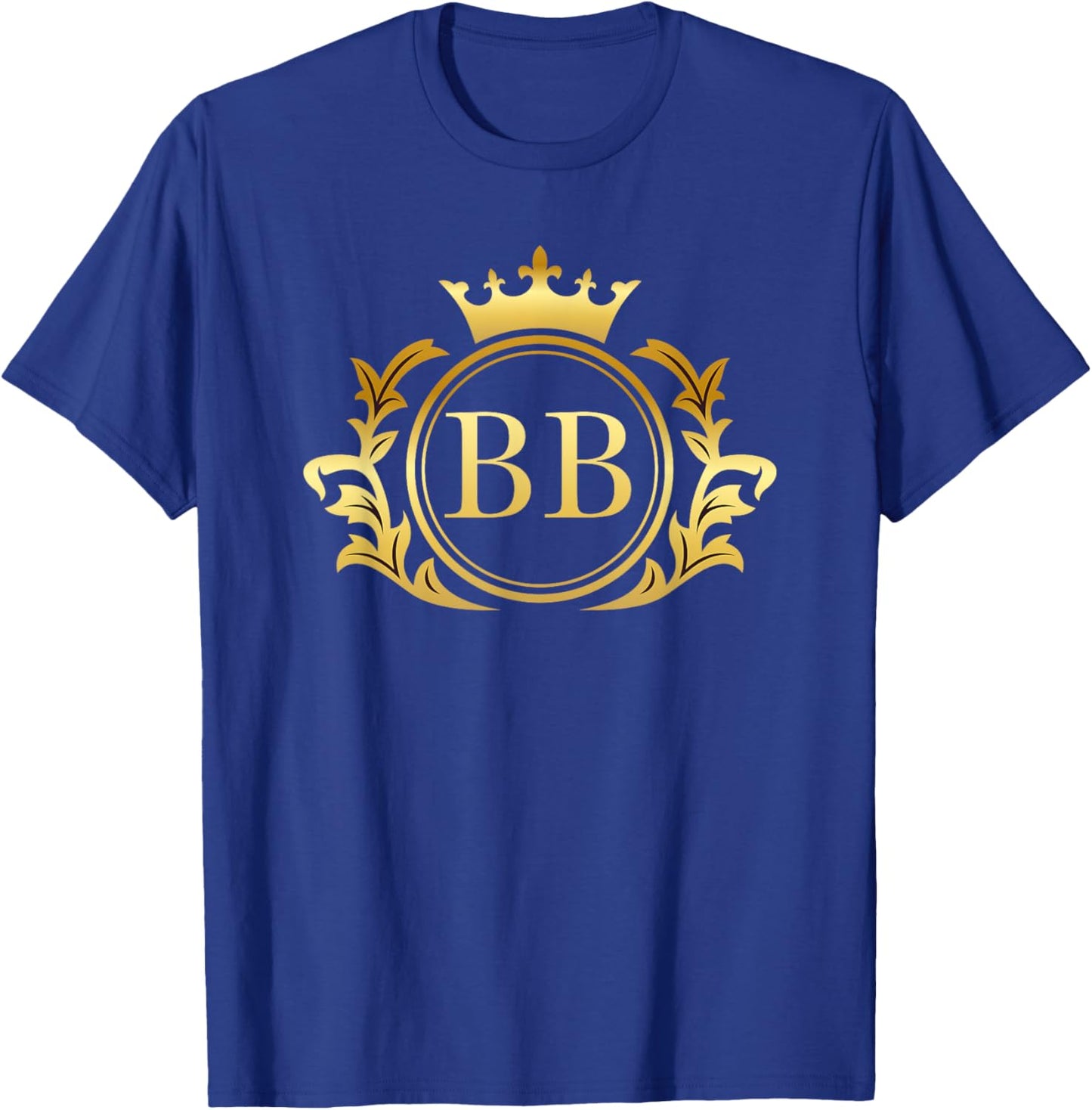 BB Initials Nickname Monogram Crest T-Shirt - T-Shirt | Royal