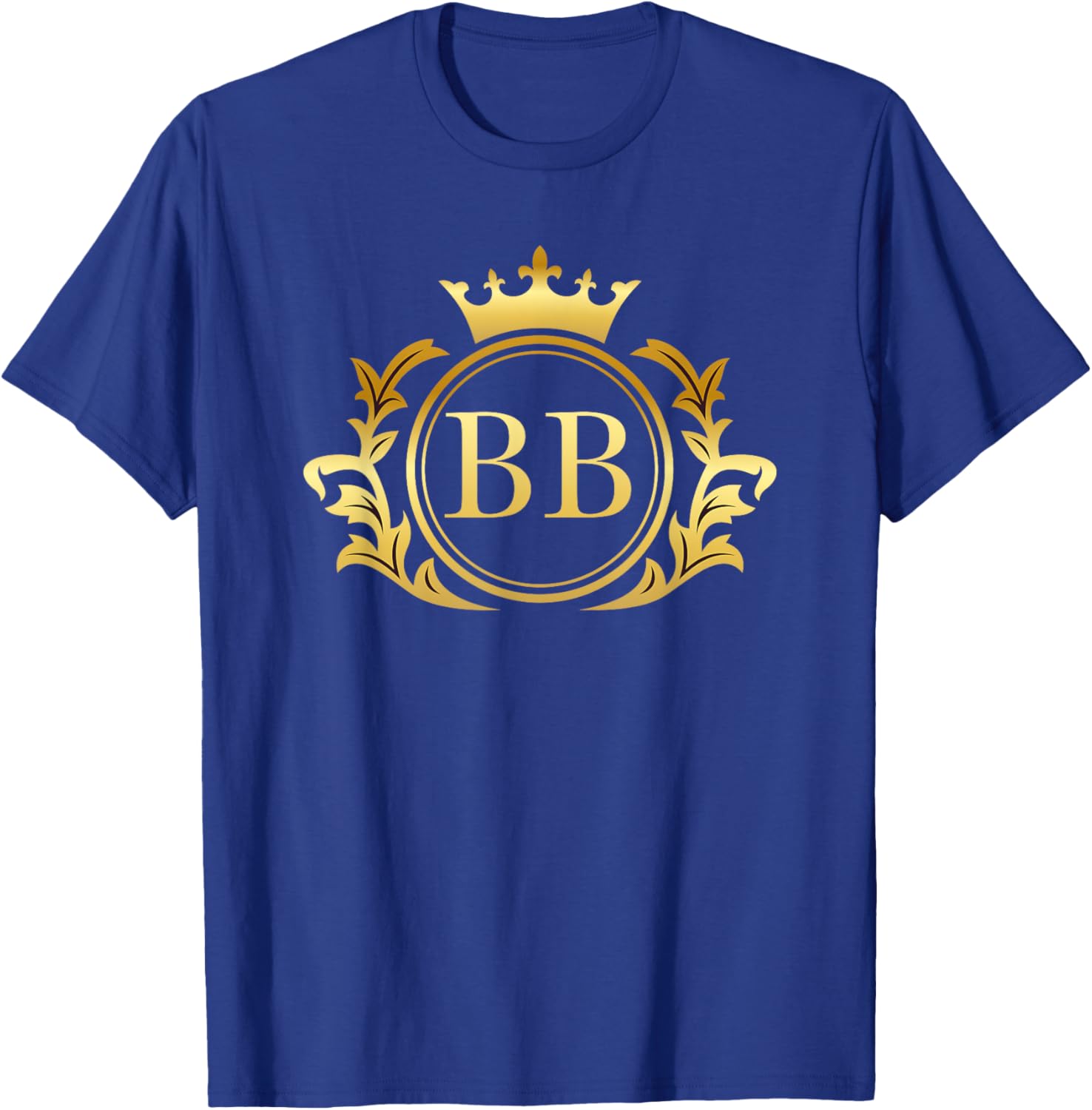 BB Initials Nickname Monogram Crest T-Shirt - T-Shirt | Royal