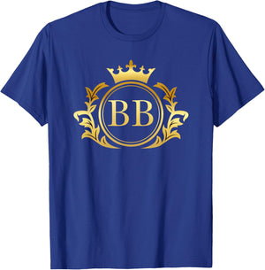 BB Initials Nickname Monogram Crest T-Shirt - T-Shirt | Royal
