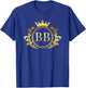 BB Initials Nickname Monogram Crest T-Shirt - T-Shirt | Royal