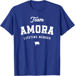 Team Amora Lifetime Member Funny Name Amora T-Shirt - T-Shirt | Royal