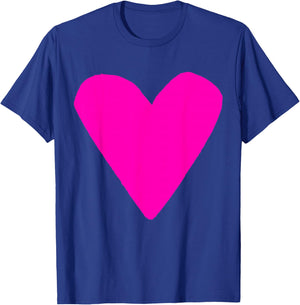 Pink Heart Black T-Shirt - T-Shirt | Royal