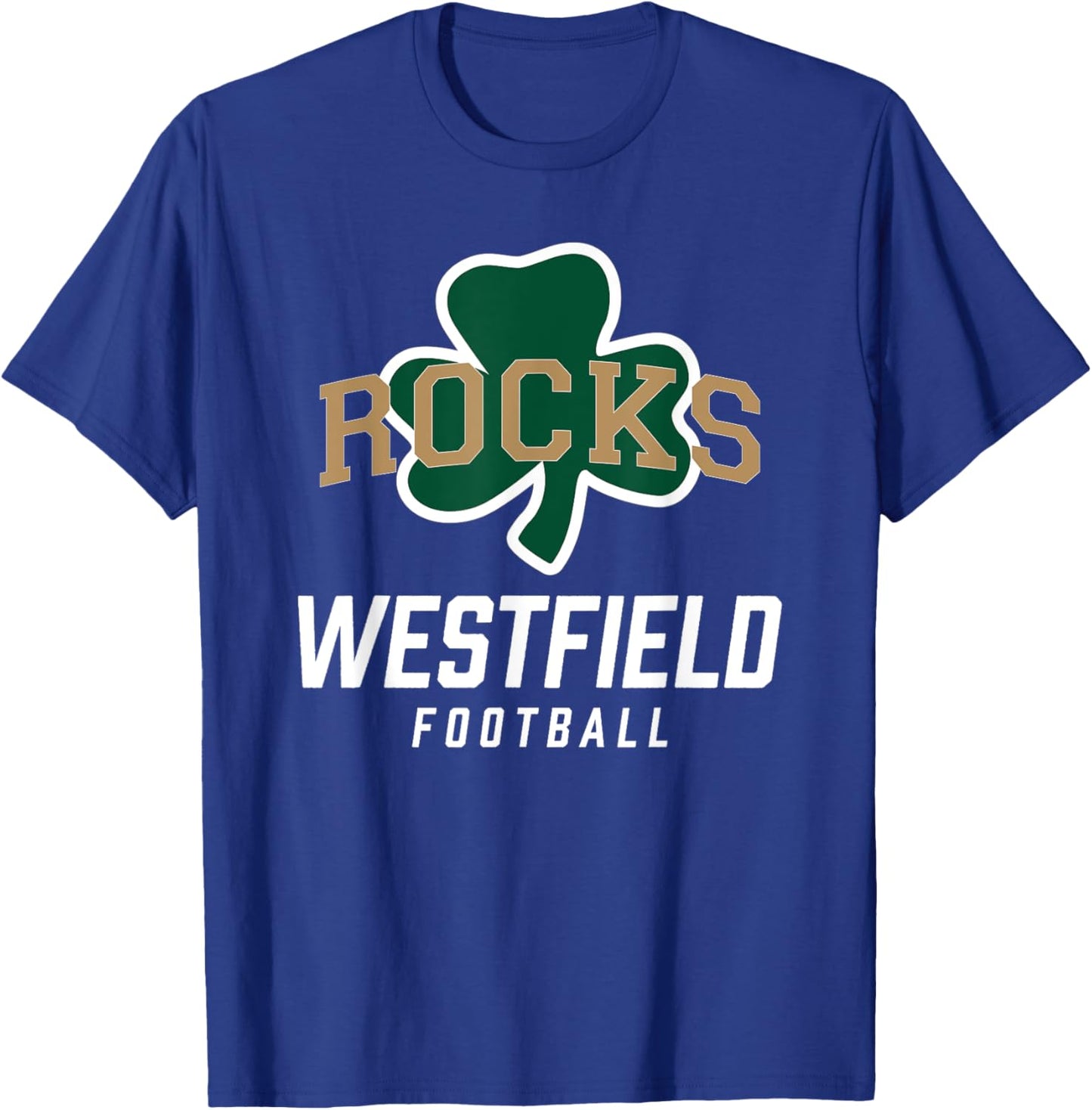 Westfield Shamrocks Logo Football Team HS T-Shirt - T-Shirt | Royal