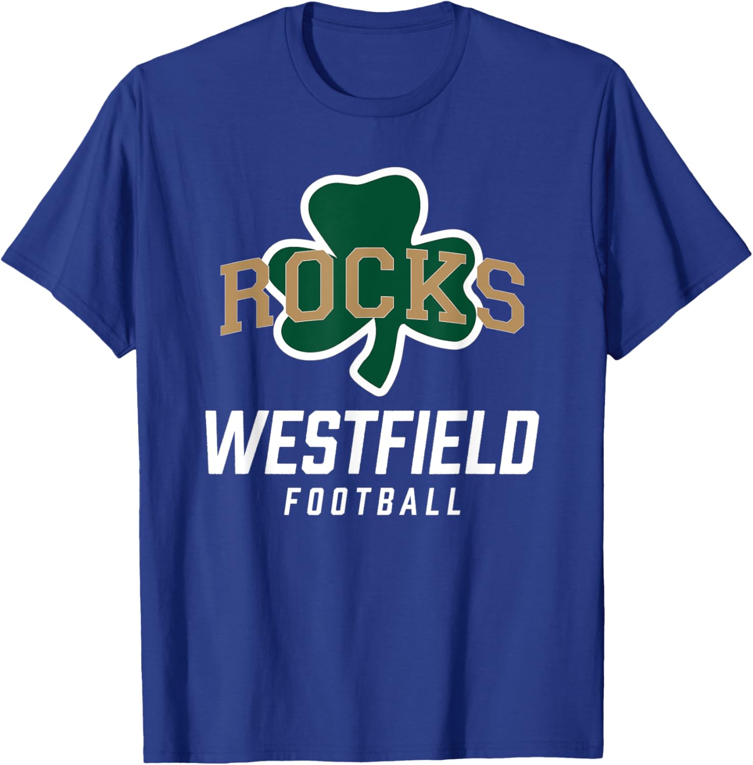 Westfield Shamrocks Logo Football Team HS T-Shirt - T-Shirt | Royal