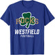 Westfield Shamrocks Logo Football Team HS T-Shirt - T-Shirt | Royal