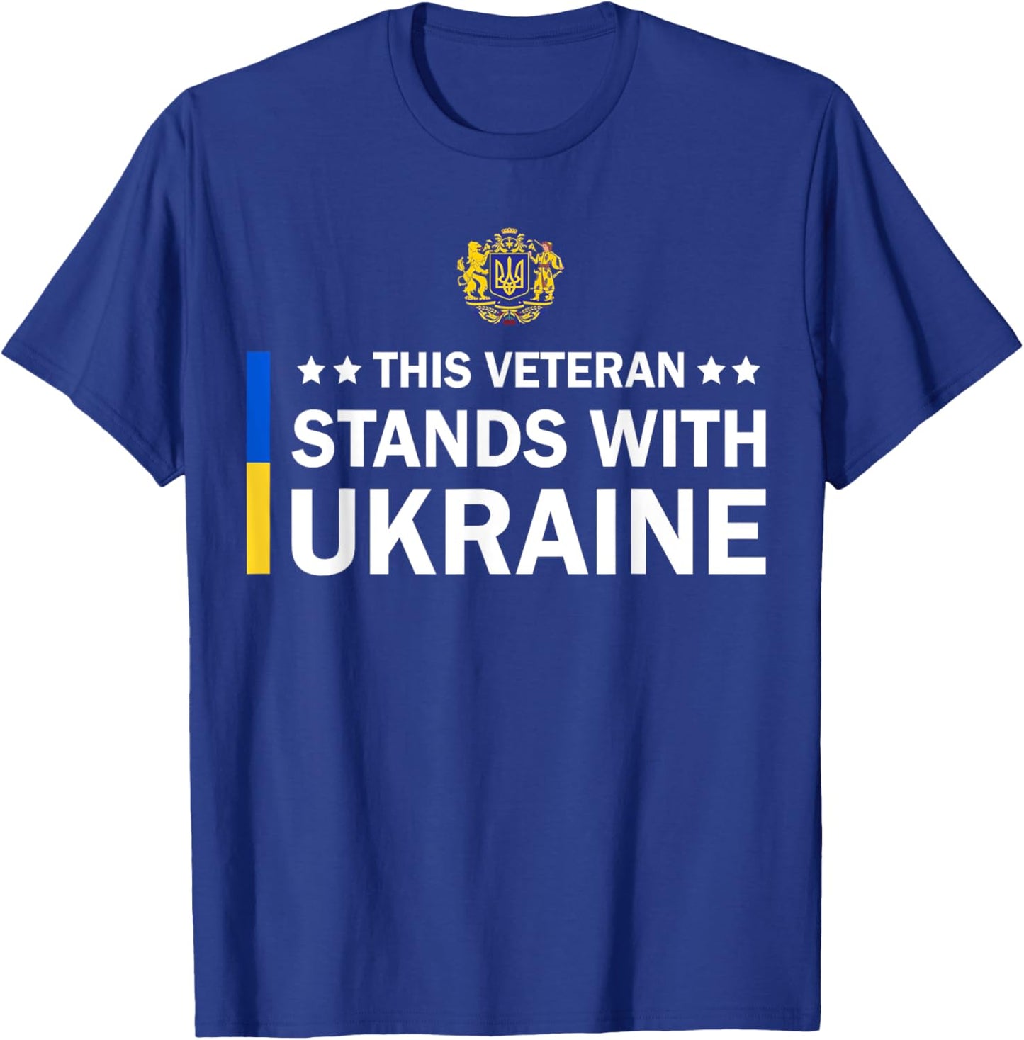 This Veteran Stands With Ukraine T-Shirt - T-Shirt | Royal