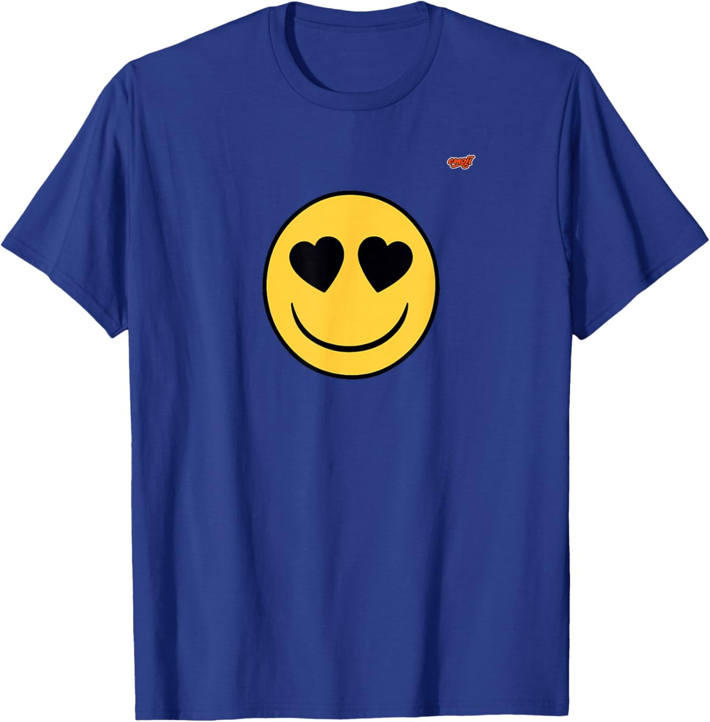 Official Emoji Yellow Smile Smiling Heart Eyes Love T-Shirt - T-Shirt | Royal
