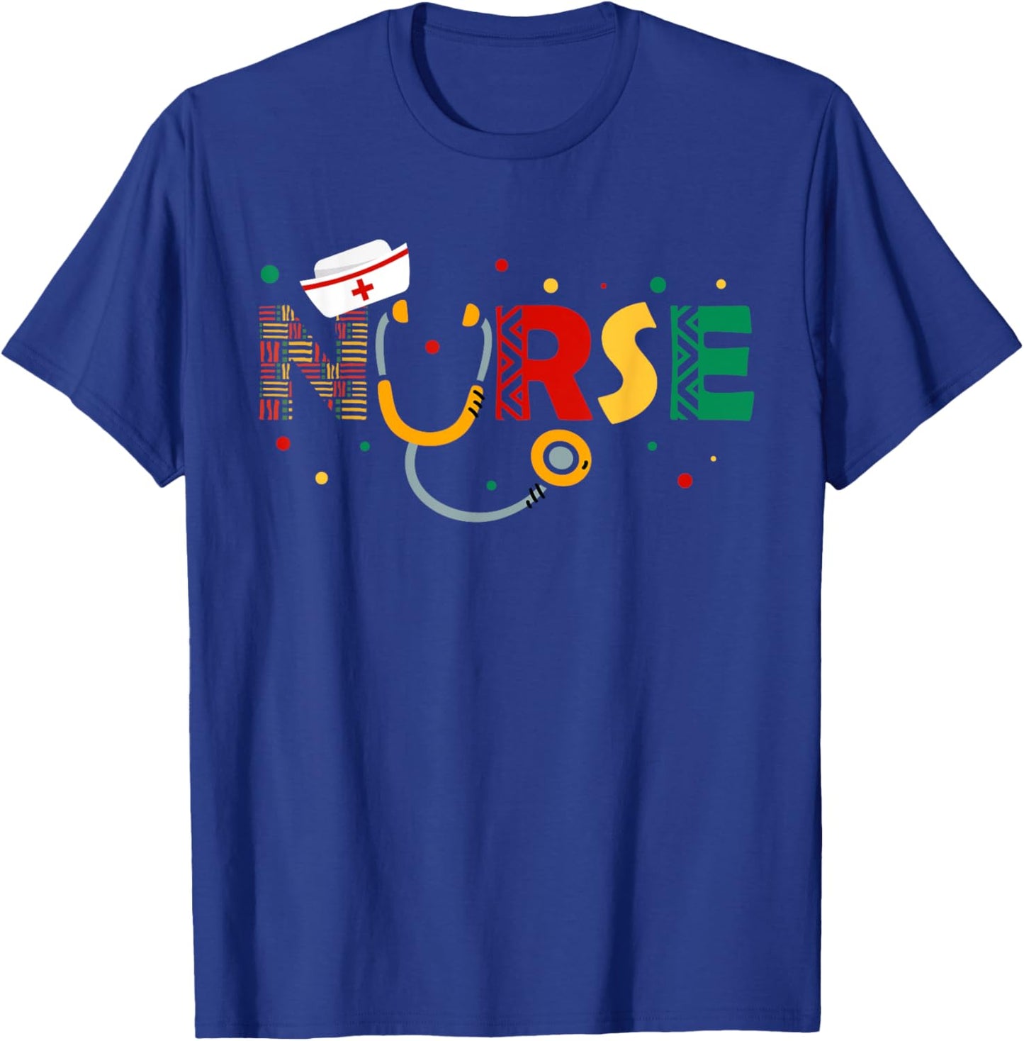 Juneteenth Nurse Melanin Nursing Stethoscope Black History T-Shirt - T-Shirt | Royal