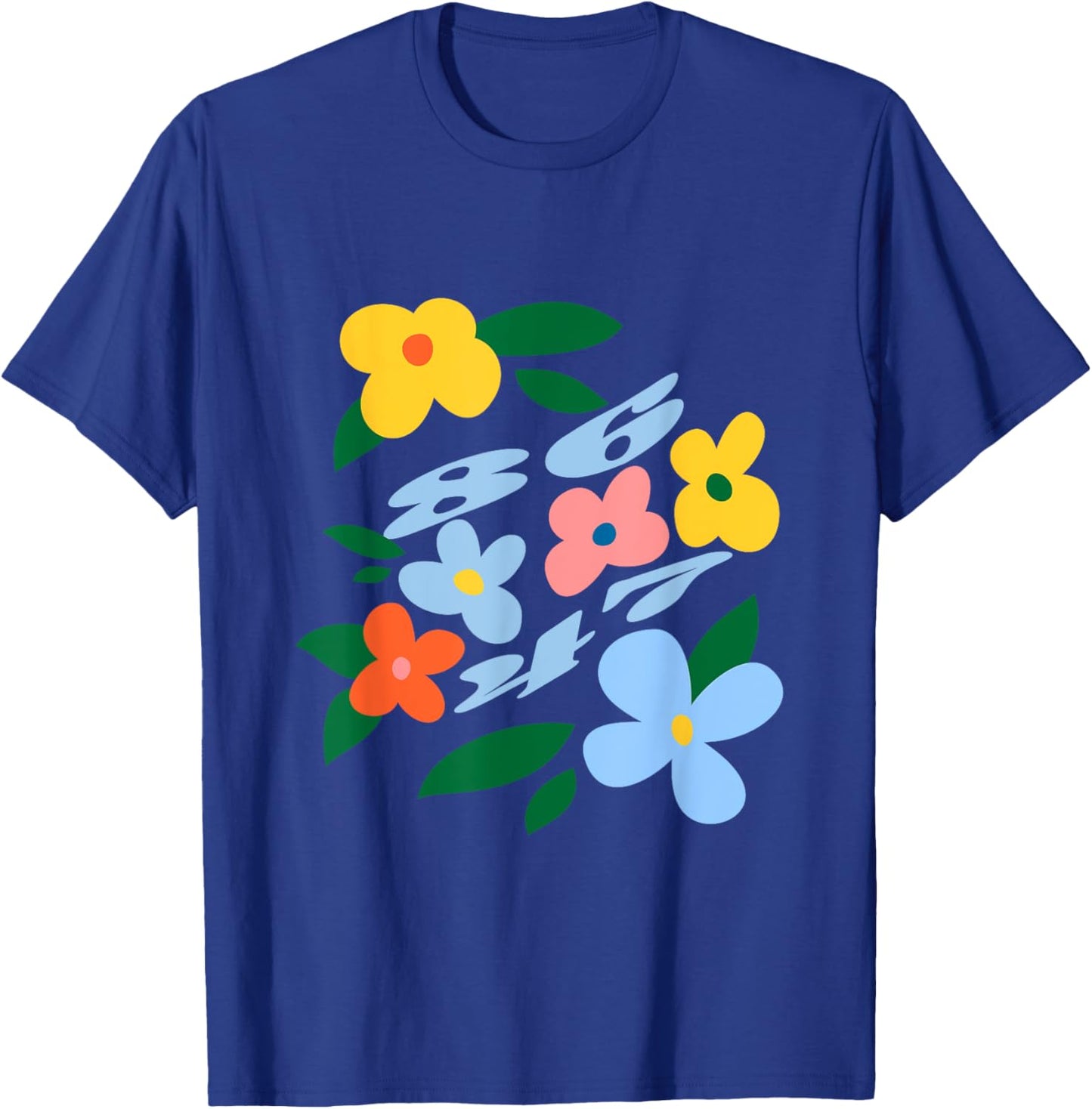 Funny 8647 Subtle Floral Style 86 47 Roman Numerals Retro T-Shirt - T-Shirt | Royal