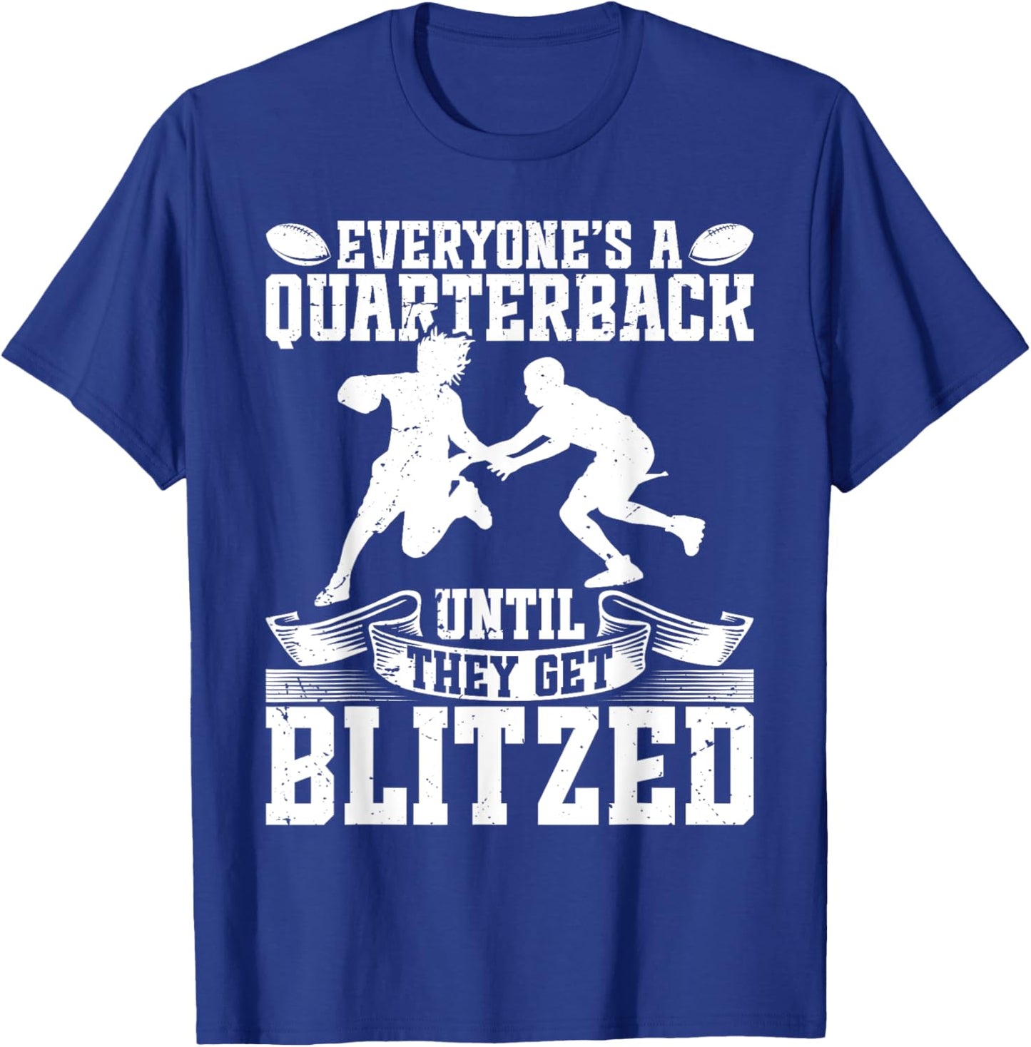 Flag Football Quarterback T-Shirt - T-Shirt | Royal